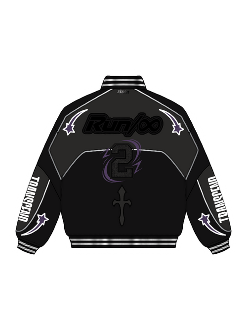 "ADVENTURES” Leather Jacket Black