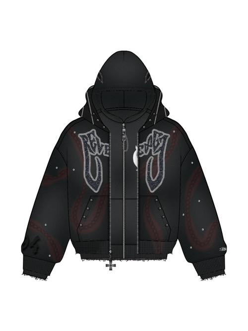 "PHANTOM" HOODIE Shell Black