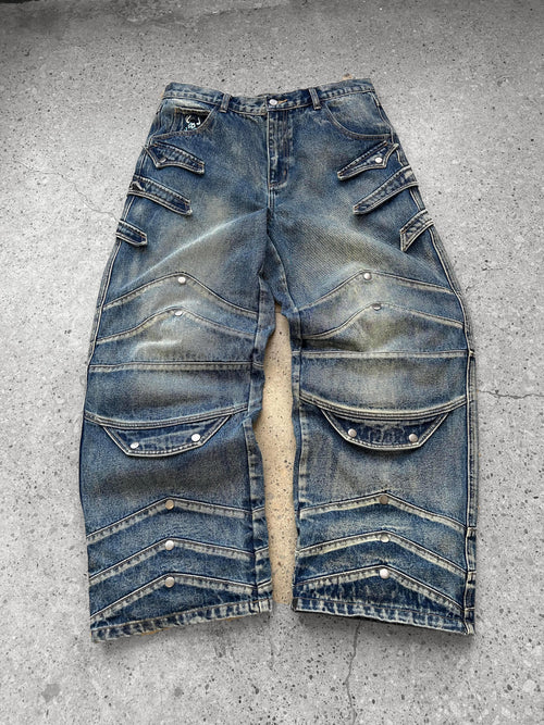"WINTER ARMOR" Blue Cargo Pants