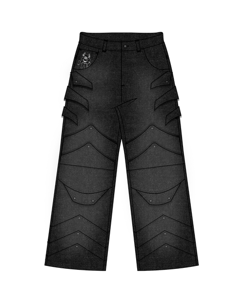 "WINTER ARMOR" Black Cargo Pants