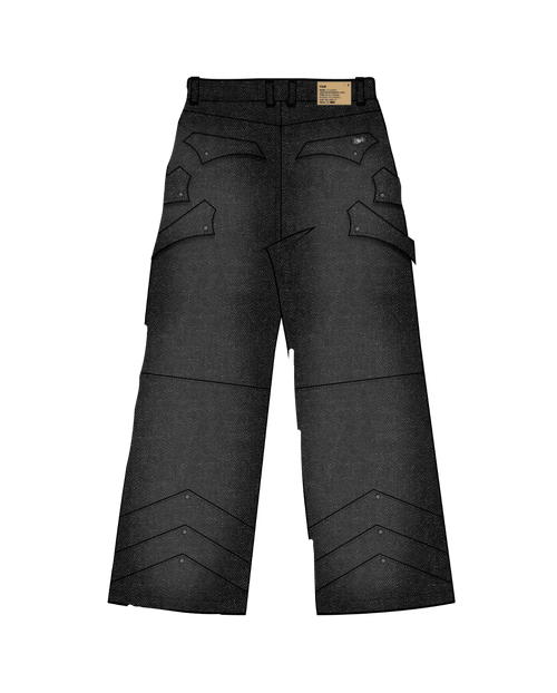 "WINTER ARMOR" Black Cargo Pants