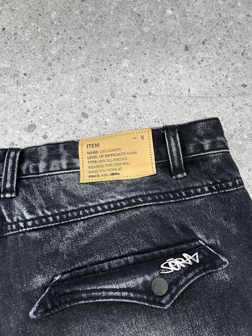 "WINTER ARMOR" Black Cargo Pants