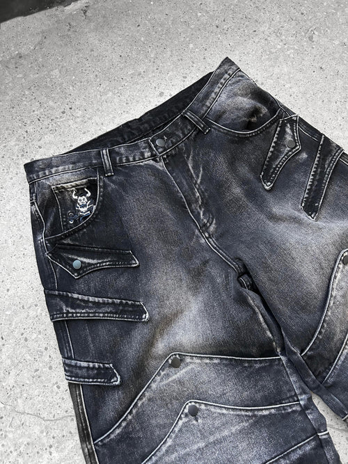 "WINTER ARMOR" Black Cargo Pants
